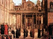 BASTIANI, Lazzaro The Relic of the Holy Cross is offered to the Scuola di S. Giovanni Evangelista Sweden oil painting reproduction